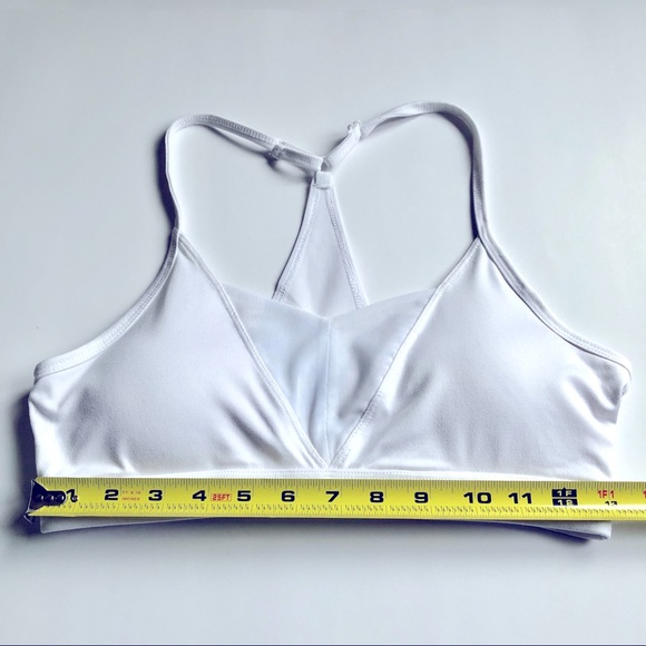 NEW AUTHENTIC AMERICAN HERITAGE Sports Bra Racerback Straps Medium White NWOT - Picture 8 of 15